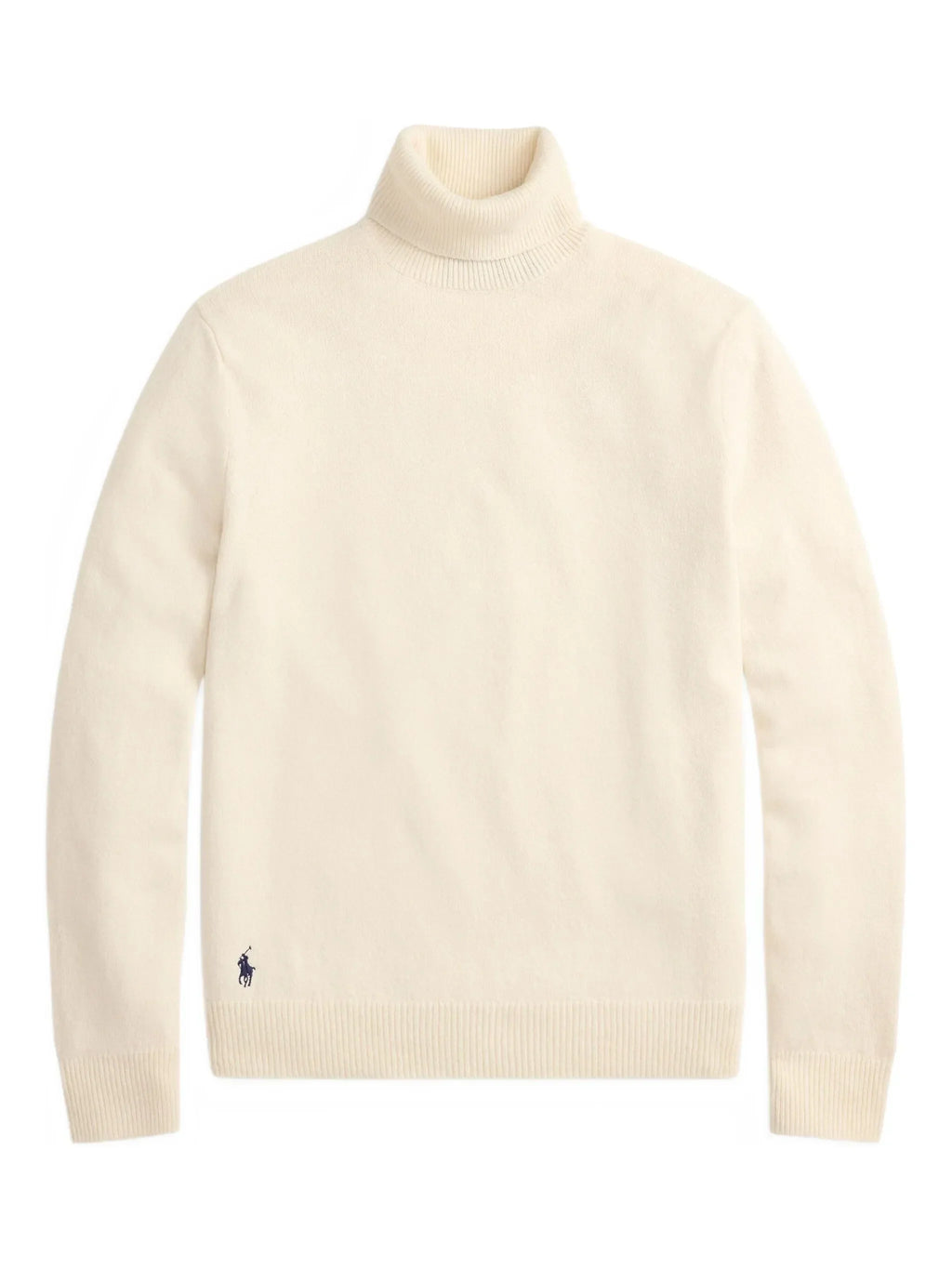 RALPH LAUREN Wool-Cotton Roll Neck Jumper Andover Cream